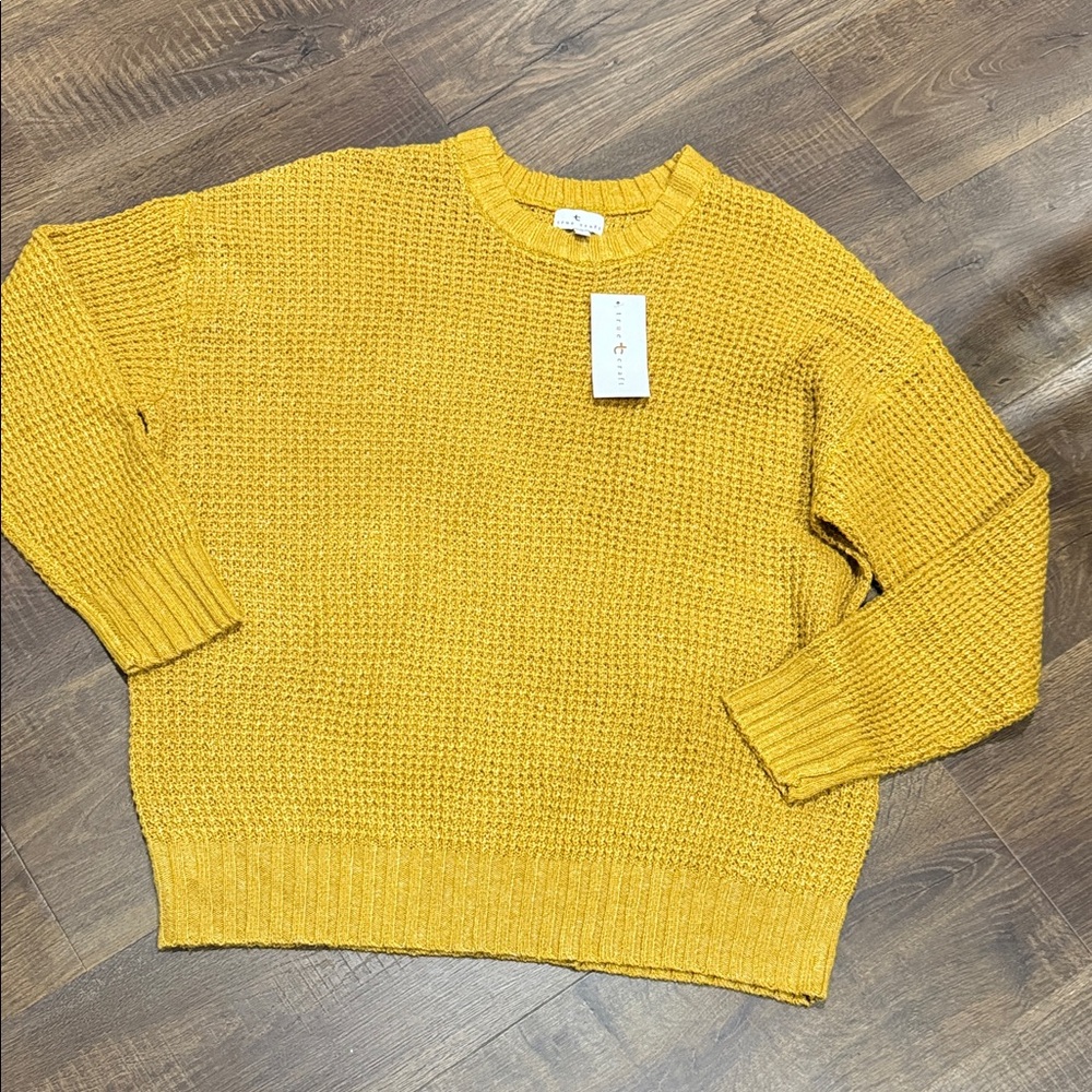 True Craft Mustard Crew Neck Sweater